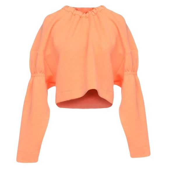 Tibi Tops - TIBI light orange Synthetic wool cropped sweatshirt S